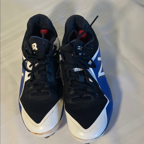New Balance Navy and White Athletic Baseball Cleats - Picture 4 of 8
